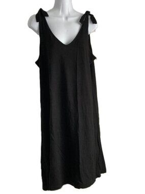 GAP Sun Dress Cover up Black Tie-Shoulder Large